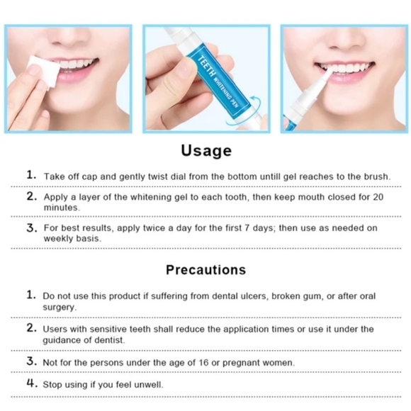 Teeth Whitening Pen. 16% Hydrogen Peroxide. No LED Accelerator Light needed. - Picture 2 of 7